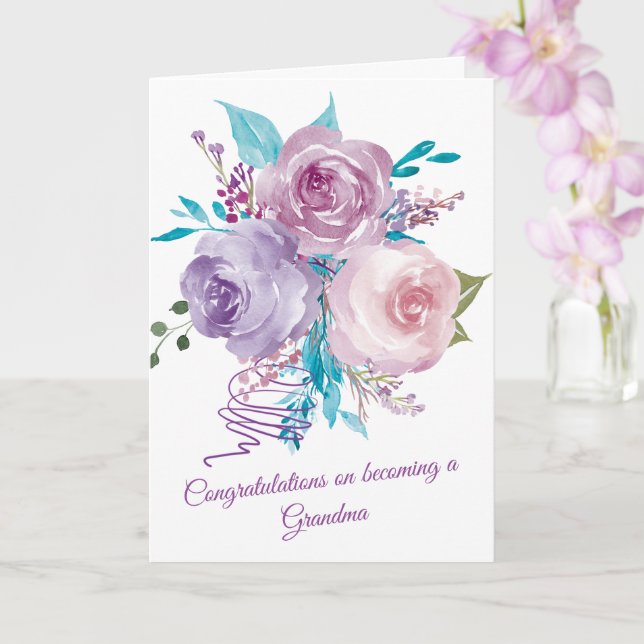 Vous allez être une carte de grand-mère (Orchidée)