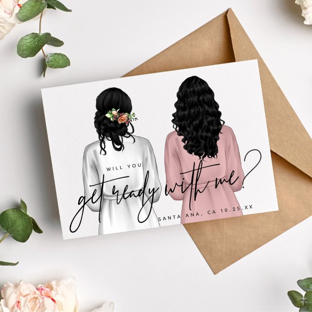 Vous allez vous préparer avec moi? Carte Filles en (Créateur téléchargé)