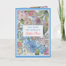 Vous améliorez la Carte de remerciements mondiale