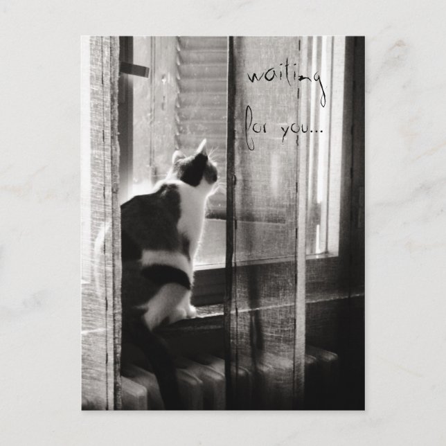 Vous attendant - carte postale (Devant)