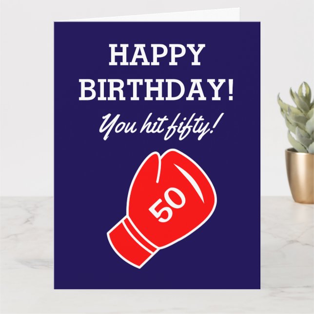 Vous avez atteint cinquante Carte d'anniversaire 5 (Petite plante)