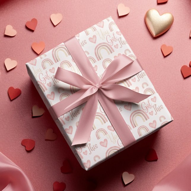 Vous Avez Ce Papier Arc-En-Ciel (Empower someone special with these "You got this" rainbow wrapping paper sheets! )