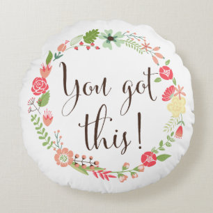 Vous Avez Ce Script Coussin Floral Wreath