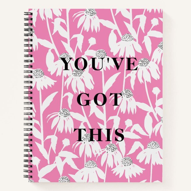 Vous avez cette citation Carnet Floral Cosmos Rose (Devant)