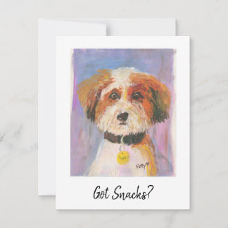 Vous avez des collations ? Carte de chien