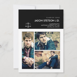 Vous avez été encadré Droit Graduation Invitation