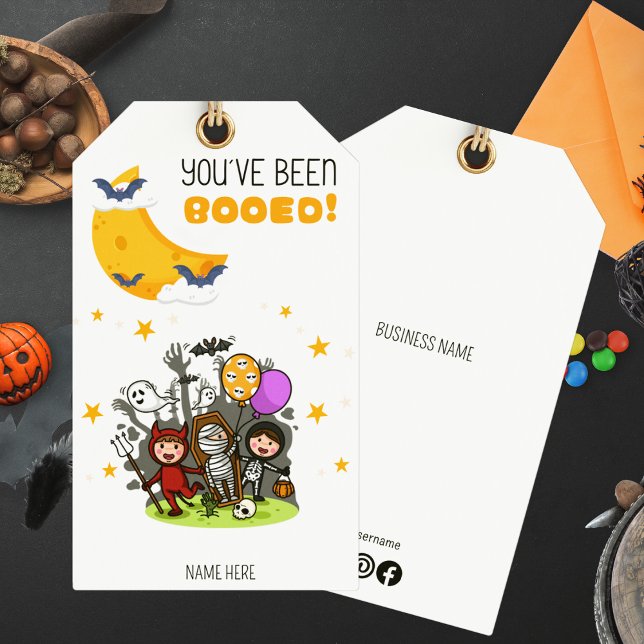 Vous avez été hué Étiquette de panier de friandise (Youve Been Booed Halloween Treat Basket Tag)