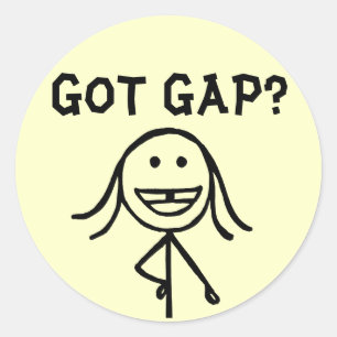 Vous Avez Gap ? Stickers fille dent taraudée