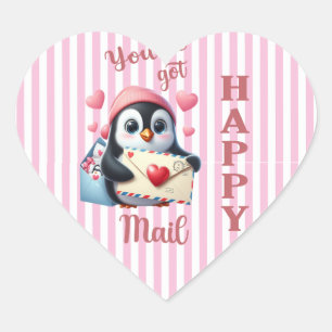 Vous avez Happy Mail Heart Sticker