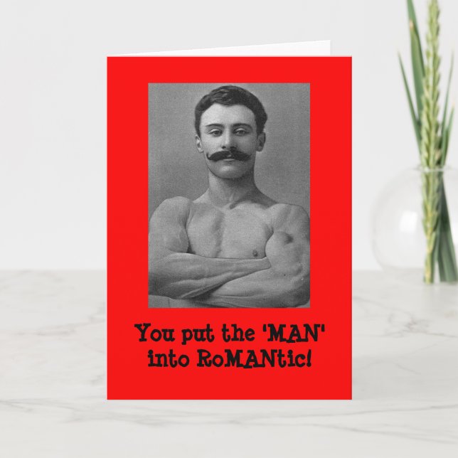 Vous avez mis le "HOMME" dans romantique ! Carte (Devant)