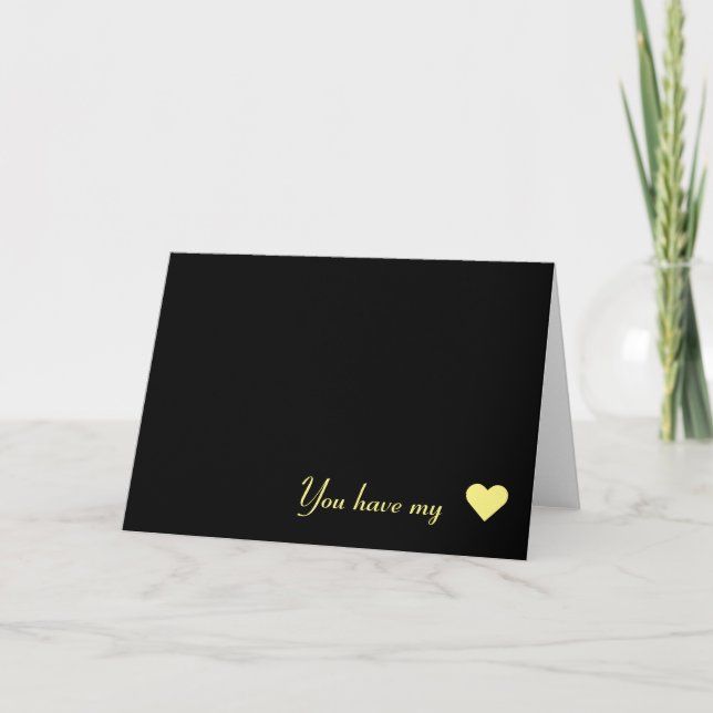 Vous avez mon ♥, carte (Devant)