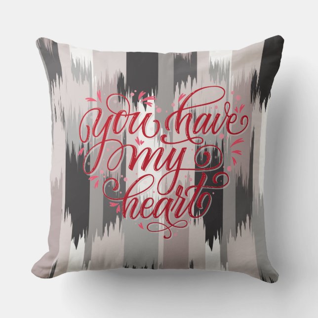 Vous Avez Mon Coeur Blé Multi Valentines Coussin (Recto)
