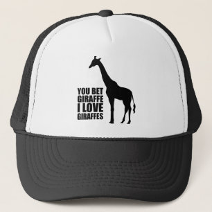 Vous avez parié le casquette de girafes d'amour de
