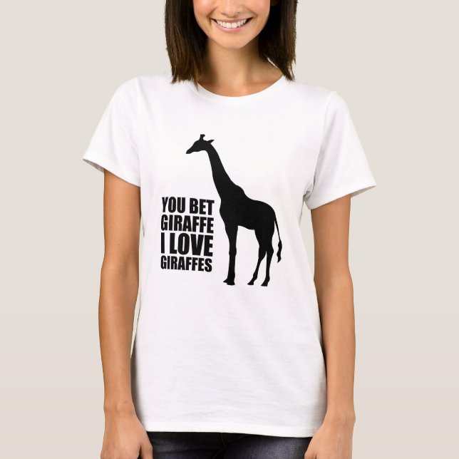 Vous avez parié le T-shirt de girafes d'amour de (Devant)