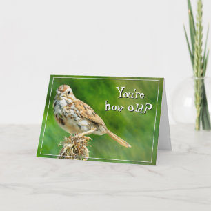 Vous avez quel âge? Carte d'anniversaire