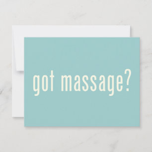 Vous avez reçu un massage ?