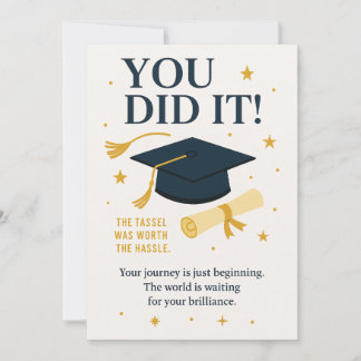 Vous avez réussi ! Carte de fin d'études – Félicit