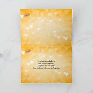 Vous Avez Touché Notre Coeur, Carte de remerciemen