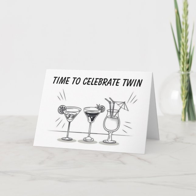 VOUS AVOIR POUR UNE CARTE D'ANNIVERSAIRE "TWIN" (Devant)