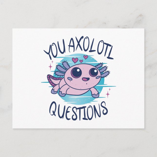 Vous axolotl questions carte postale (Devant)