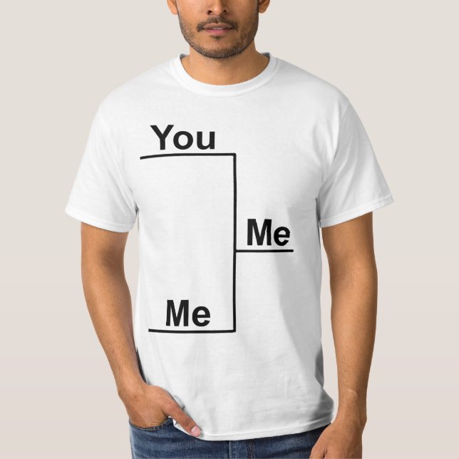 Vous contre moi T-shirt de parenthèse (Devant)