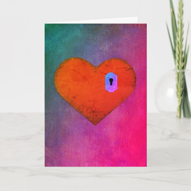 Vous détenez la clé de ma carte de vœux pliée (Devant)