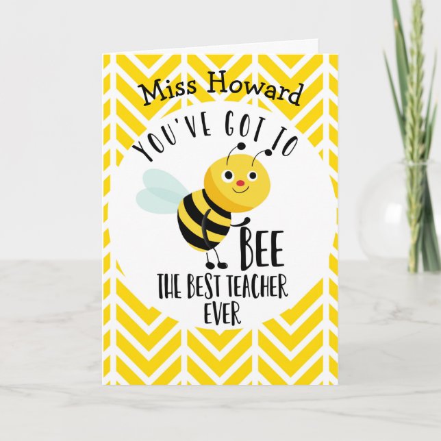 vous devez être la meilleure carte d'enseignant ja (Devant)