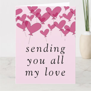 Vous envoie toutes mes cartes d'amour avec des bal