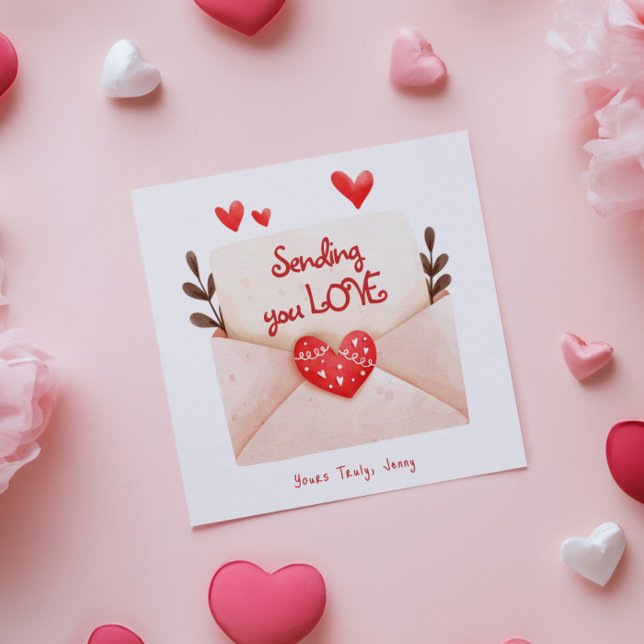 Vous envoyer de l'amour Carte de vœux de la Saint- (Créateur téléchargé)