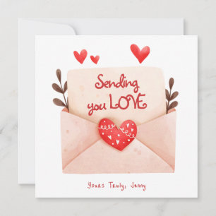Vous envoyer de l'amour Carte de vœux de la Saint-