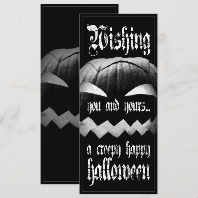 Vous et les vôtres un Halloween heureux effrayant (Devant / Derrière)