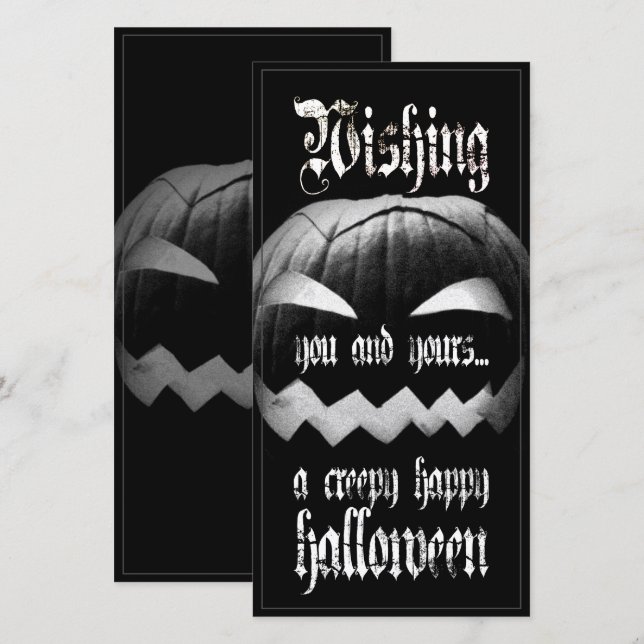 Vous et les vôtres un Halloween heureux effrayant (Devant / Derrière)