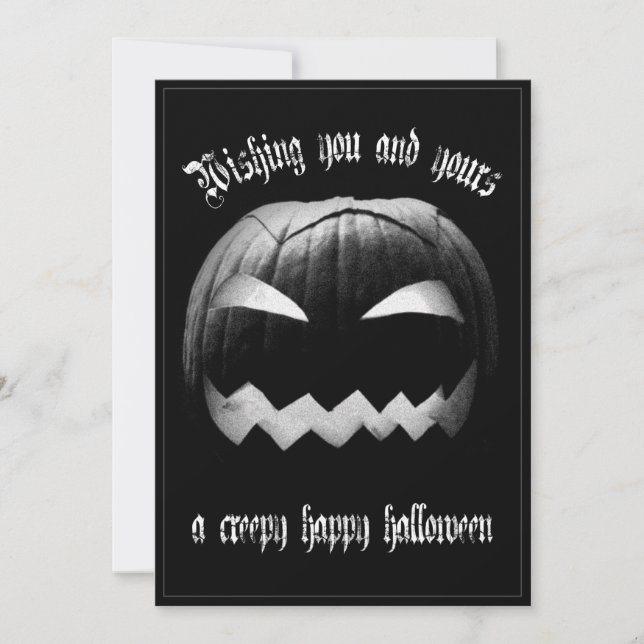 Vous et les vôtres un Halloween heureux effrayant (Devant)