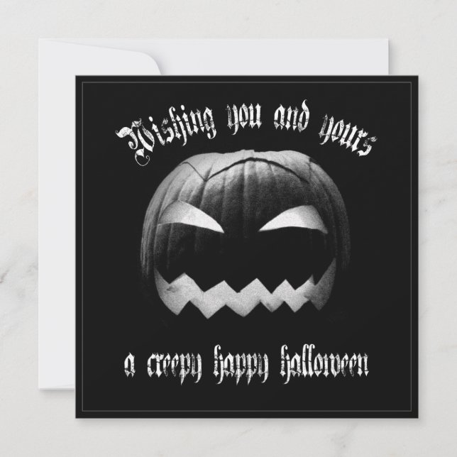 Vous et les vôtres un Halloween heureux effrayant (Devant)