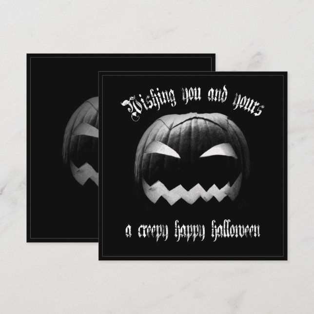 Vous et les vôtres un Halloween heureux effrayant (Devant / Derrière)