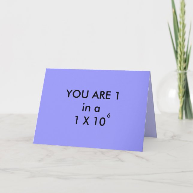VOUS ÊTES 1 en MILLION - carte de voeux (Devant)