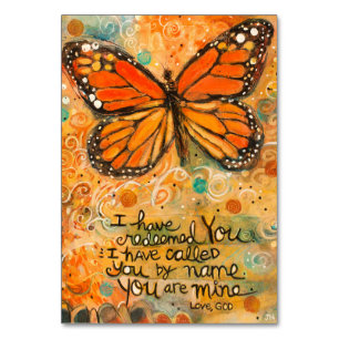 "Vous êtes à moi" Isaïe carte de prière avec papil