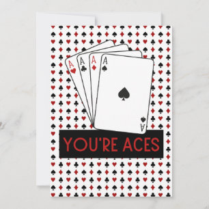 VOUS ÊTES ACES Las Vegas Style Carte de remercieme