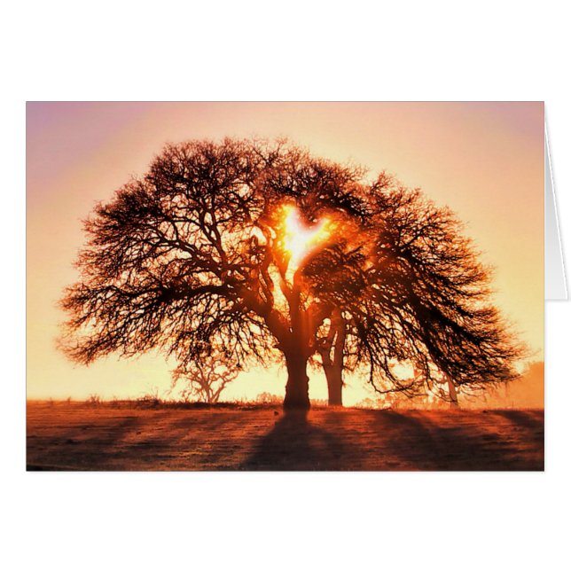 Vous êtes adoré Coeur et Chêne Arbre (Devant horizontal)