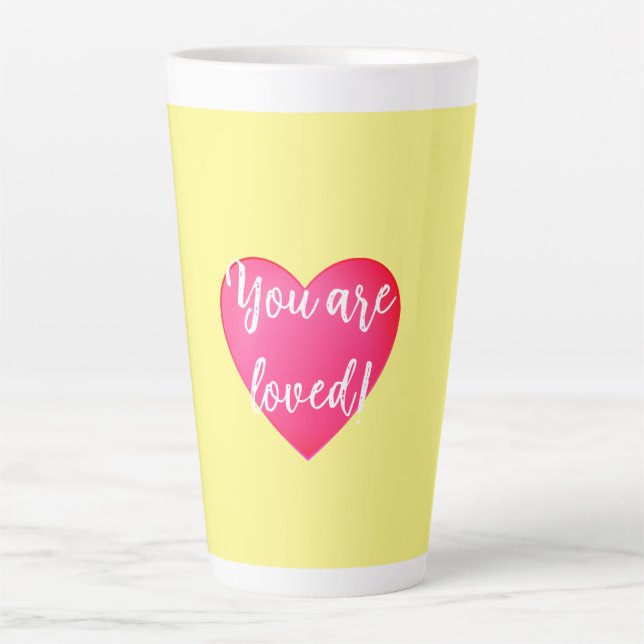 Vous êtes adoré latte jaune Mug (Devant)