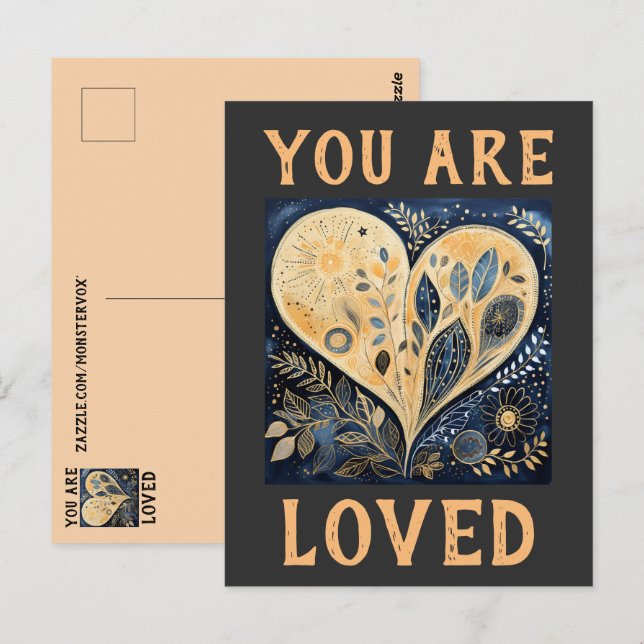 Vous êtes aimé Carte postale (Devant / Derrière)