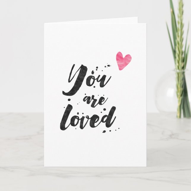 Vous êtes aimés - carte de voeux inspirée (Devant)