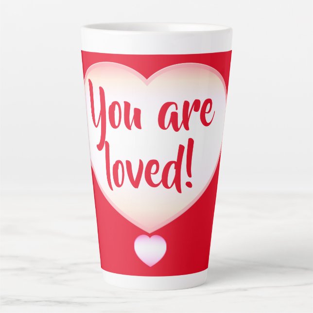 Vous êtes aimés ! Tasse latte (Devant)