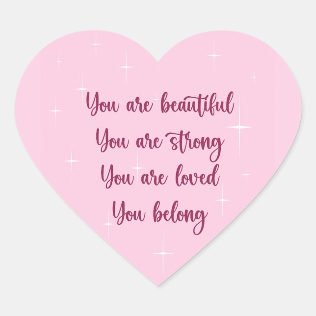 "Vous Êtes Beau, Vous Appartenez" Stickers Amoureu (Devant)