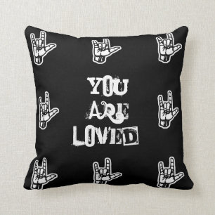 "Vous êtes" coussin aimé de langue des signes