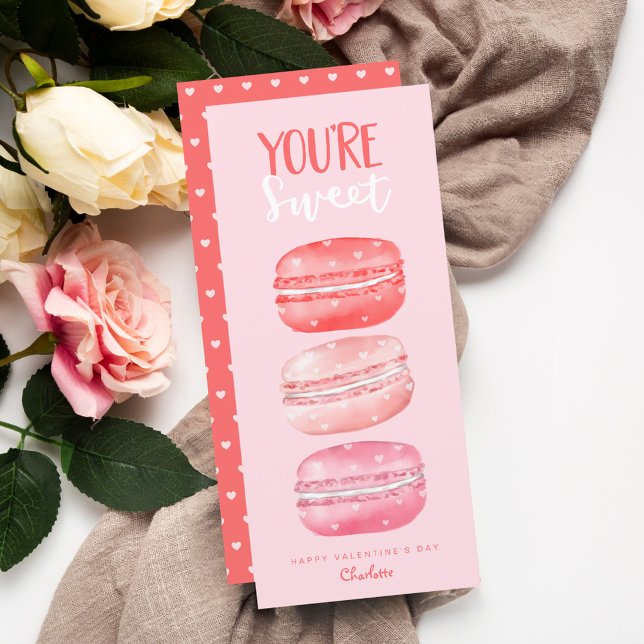 Vous êtes de doux Heureuses Saintes-Valentin Macar (You're Sweet Happy Valentine's Day Macaron Cookies)