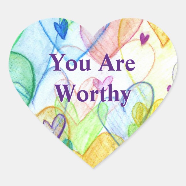 Vous Êtes Des Stickers Art Décal Coeurs Dignes (Devant)