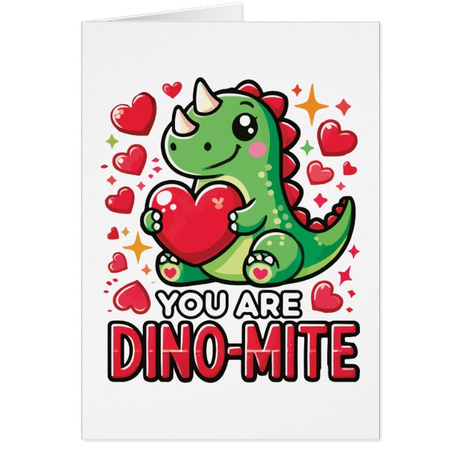 Vous êtes Dino-Mite - Jolie Dinosaur Saint Valenti (Devant)