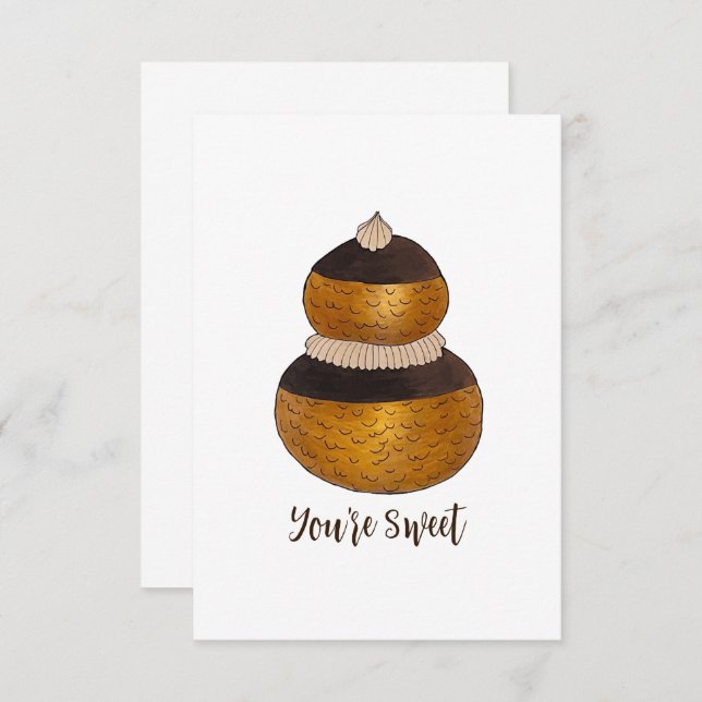 Vous êtes du Merci sucré Puff Choux Bun Pâtisserie (Devant / Derrière)