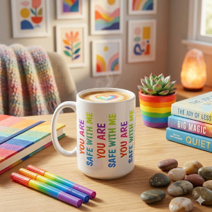 Vous êtes en sécurité avec moi – Mug d'affirmation